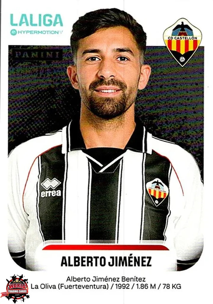 Cromo Trading Card Fútbol-Alberto Jiménez-CD Castellón-Panini La Liga HypermotionV 2025-2026-102-Basico