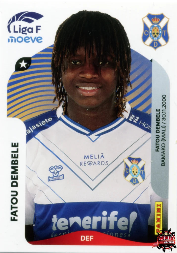 Cromo Trading Card Fútbol-Fatou Dembele-Costa Adeje Tenerife-Panini Liga F Moeve 2025-2026-108-Basico