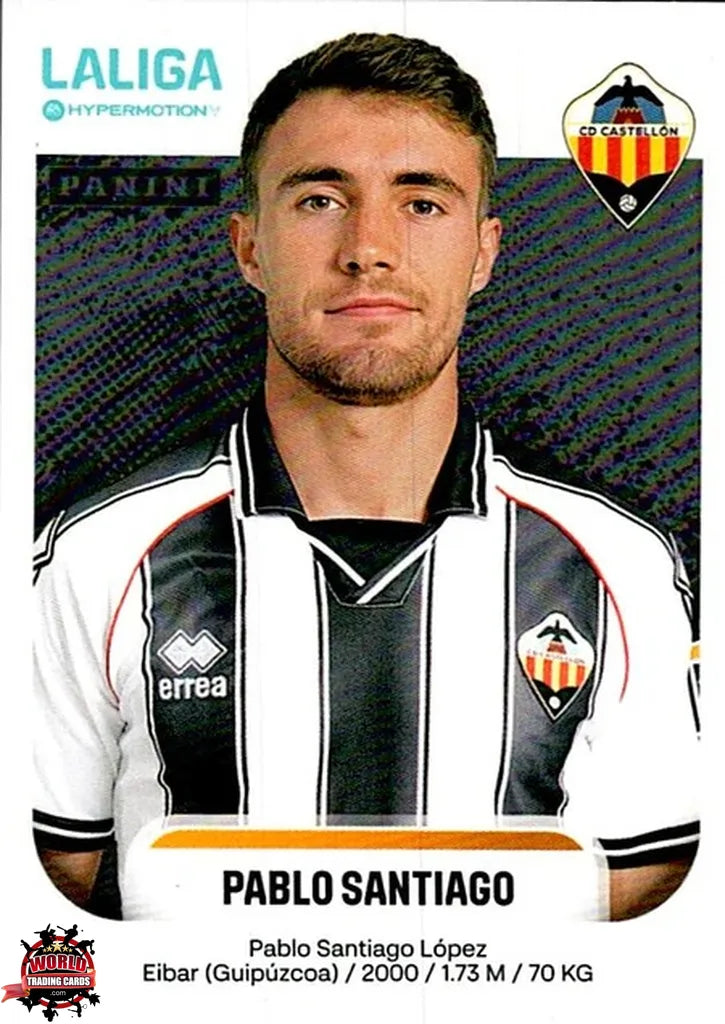 Cromo Trading Card Fútbol-Pablo Santiago-CD Castellón-Panini La Liga HypermotionV 2025-2026-109-Basico