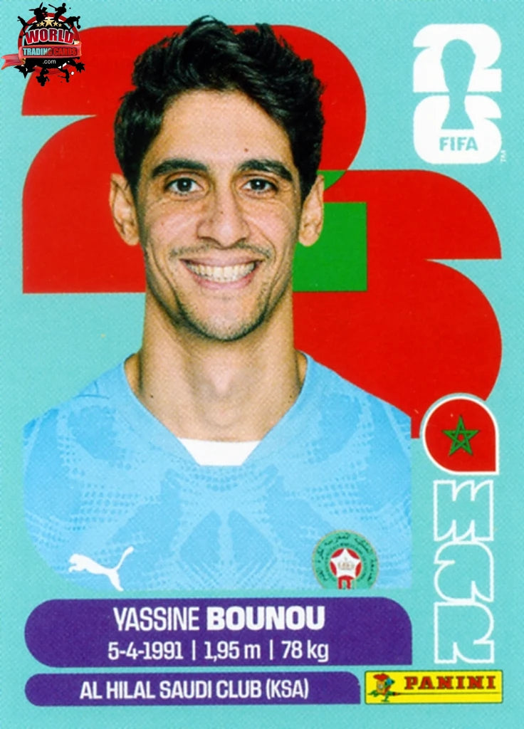 #MAR002 | Panini | Fifa World Cup Stickers | 2026 | Yassine Bounou | Morocco | Base - International version