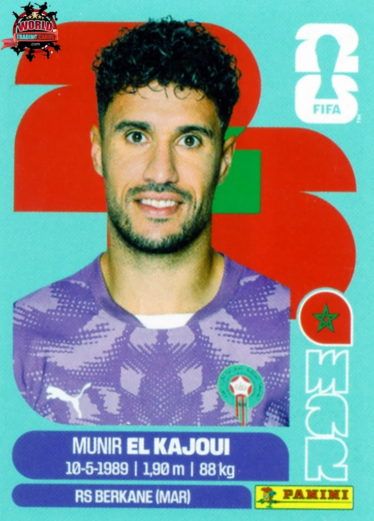#MAR003 | Panini | Fifa World Cup Stickers | 2026 | Munir El Kajoui | Morocco | Base - International version