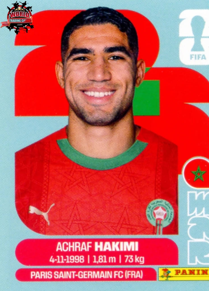 #MAR004 | Panini | Fifa World Cup Stickers | 2026 | Achraf Hakimi | Morocco | Base - International version