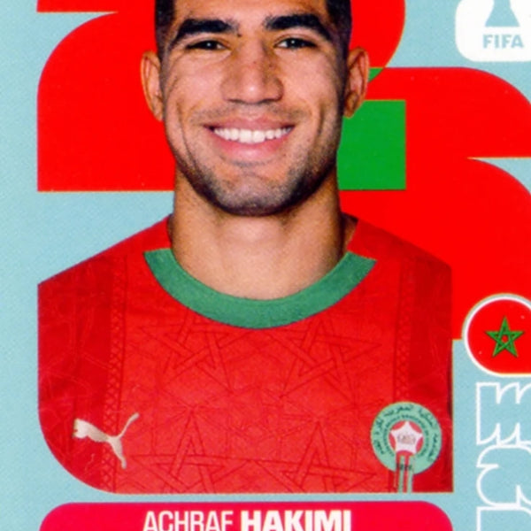 Trading Card Football-Achraf Hakimi-Morocco-Panini Fifa World Cup