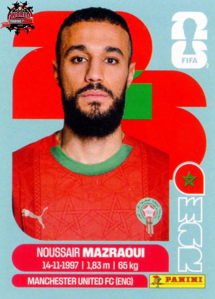 #MAR005 | Panini | Fifa World Cup Stickers | 2026 | Noussair Mazraoui | Morocco | Base - International version