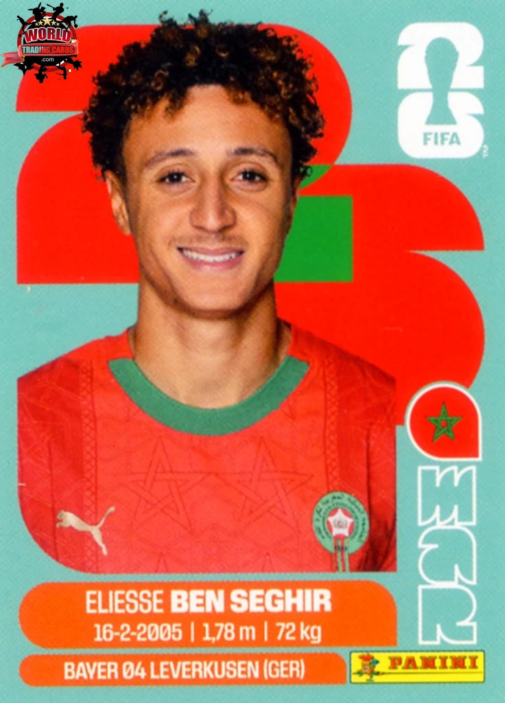 #MAR012 | Panini | Fifa World Cup Stickers | 2026 | Eliesse Ben Seghir | Morocco | Base - International version
