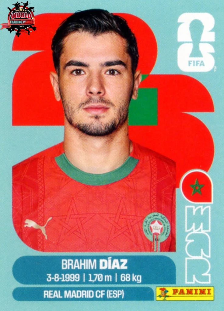 #MAR019 | Panini | Fifa World Cup Stickers | 2026 | Brahim Diaz | Morocco | Base - International version