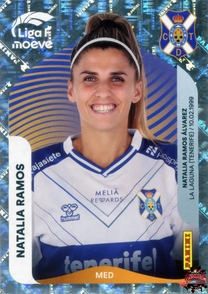 Cromo Trading Card Fútbol-Natalia Ramos-Costa Adeje Tenerife-Panini Liga F Moeve 2025-2026-113-Brillante