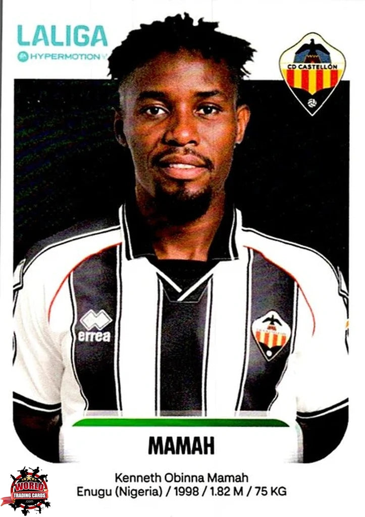 Cromo Trading Card Fútbol-Mamah -CD Castellón-Panini La Liga HypermotionV 2025-2026-115B-Basico