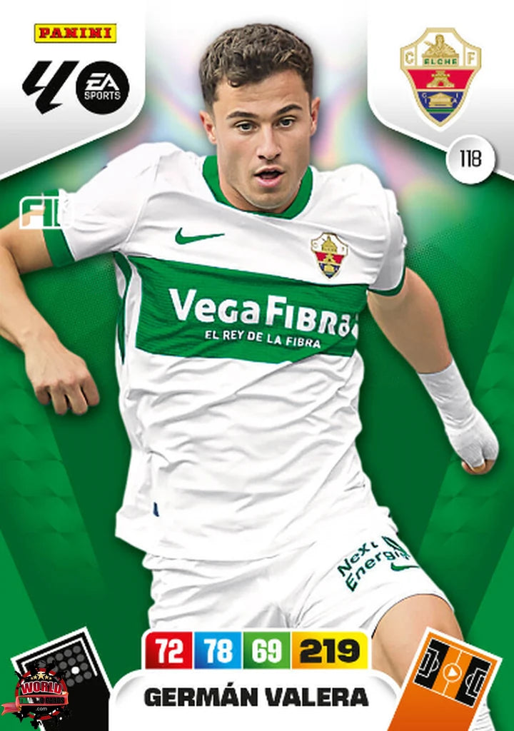Germán Valera - Elche CF - Panini Adrenalyn XL - 2025-2026 - 118 - Basico