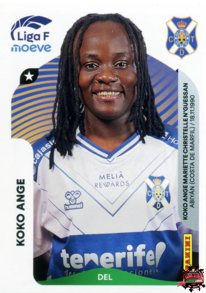 Cromo Trading Card Fútbol-Koko Ange-Costa Adeje Tenerife-Panini Liga F Moeve 2025-2026-118-Basico