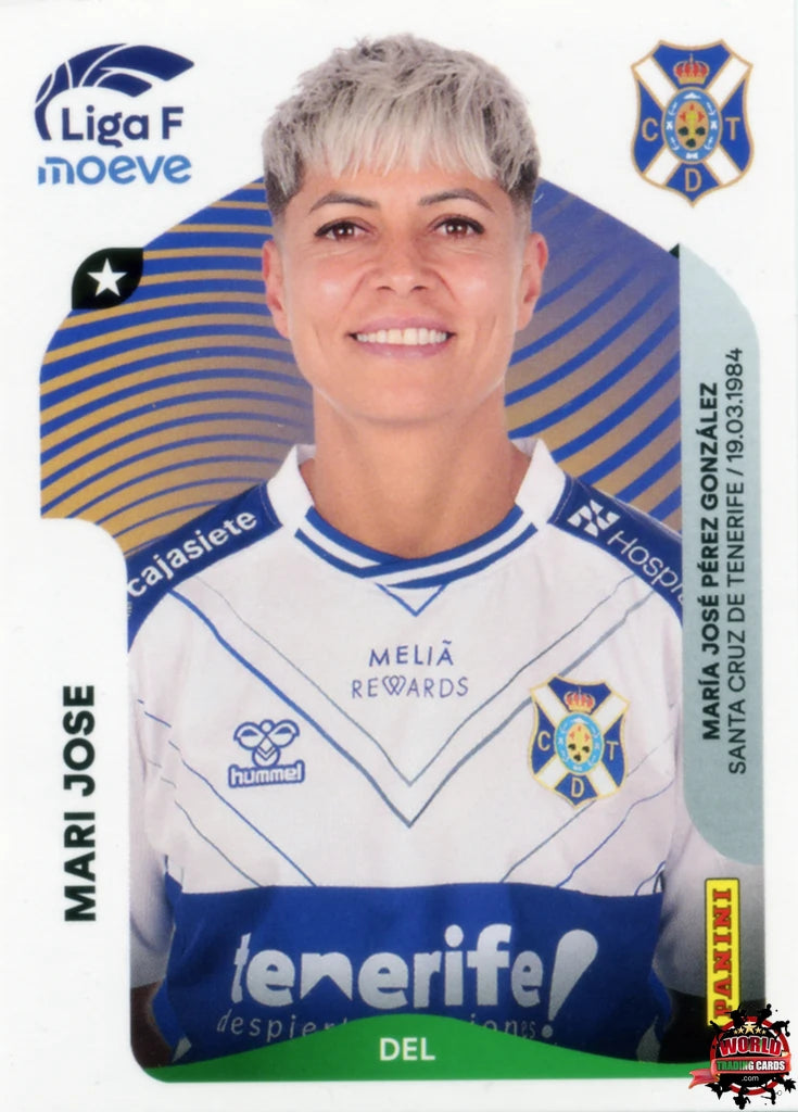 Cromo Trading Card Fútbol-Mari Jose-Costa Adeje Tenerife-Panini Liga F Moeve 2025-2026-119 A -Basico