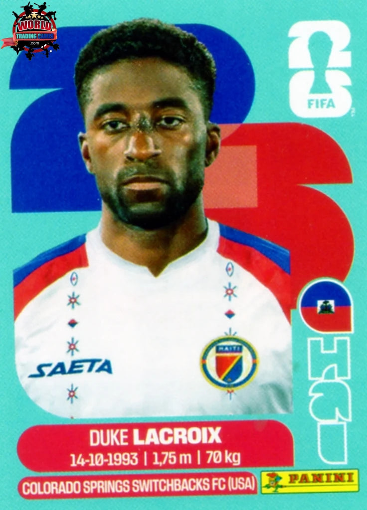 #HAI007 | Panini | Fifa World Cup Stickers | 2026 | Duke Lacroix | Haiti | Base - International version