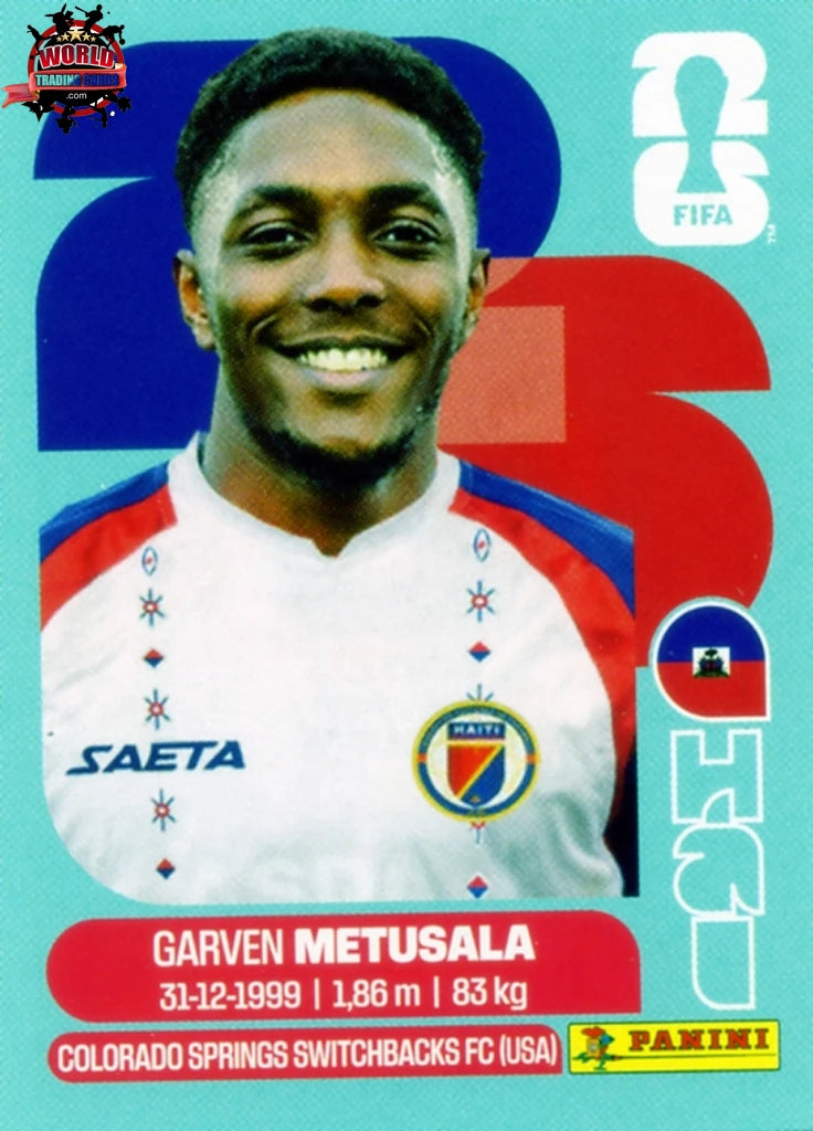 #HAI008 | Panini | Fifa World Cup Stickers | 2026 | Garven Metusala | Haiti | Base - International version