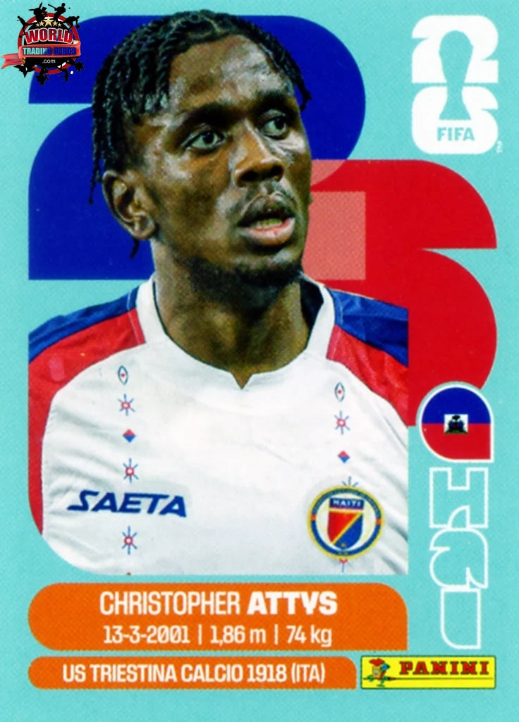 #HAI014 | Panini | Fifa World Cup Stickers | 2026 | Christopher Attys | Haiti | Base - International version