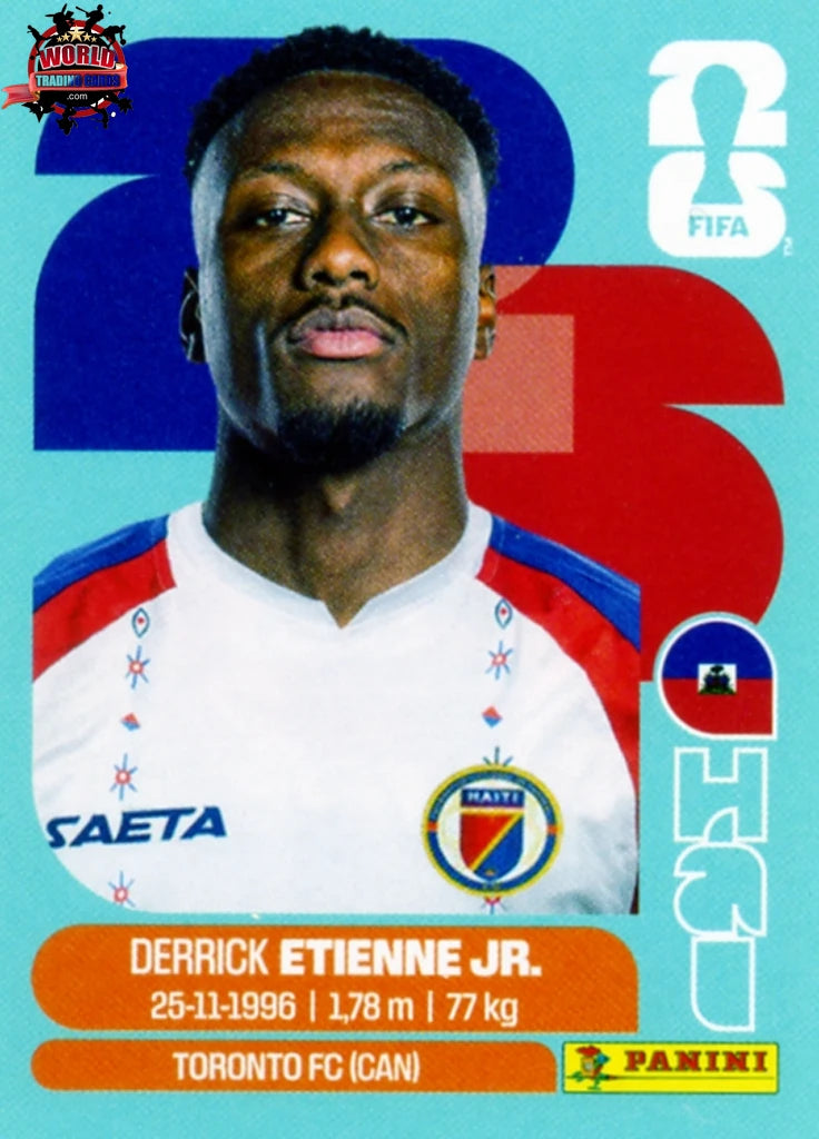 #HAI015 | Panini | Fifa World Cup Stickers | 2026 | Derrick Etienne Jr | Haiti | Base - International version