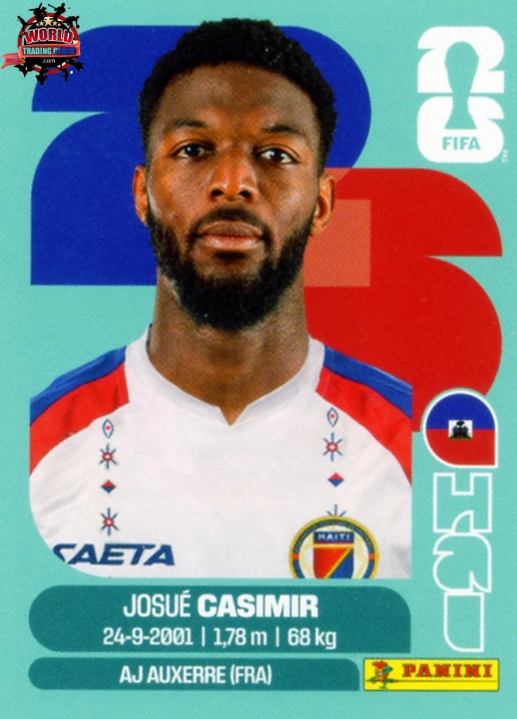#HAI016 | Panini | Fifa World Cup Stickers | 2026 | Josue Casimir | Haiti | Base - International version