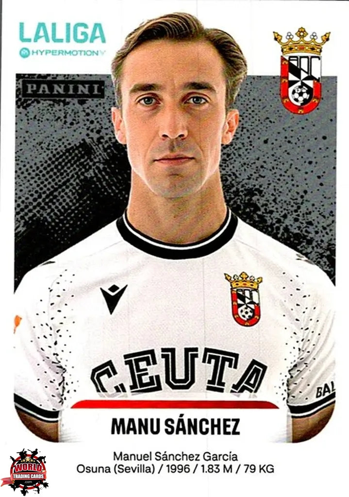 Cromo Trading Card Fútbol-Manu Sánchez-AD Ceuta FC-Panini La Liga HypermotionV 2025-2026-120-Basico