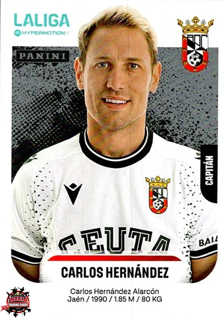 Cromo Trading Card Fútbol-Carlos Hernández-AD Ceuta FC-Panini La Liga HypermotionV 2025-2026-121-Basico