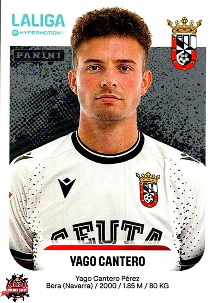 Cromo Trading Card Fútbol-Yago Cantero-AD Ceuta FC-Panini La Liga HypermotionV 2025-2026-122B-Basico