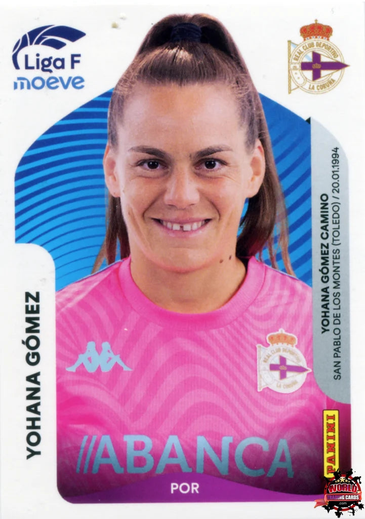 Cromo Trading Card Fútbol-Yohana Gómez-Deportivo Abanca-Panini Liga F Moeve 2025-2026-125-Basico