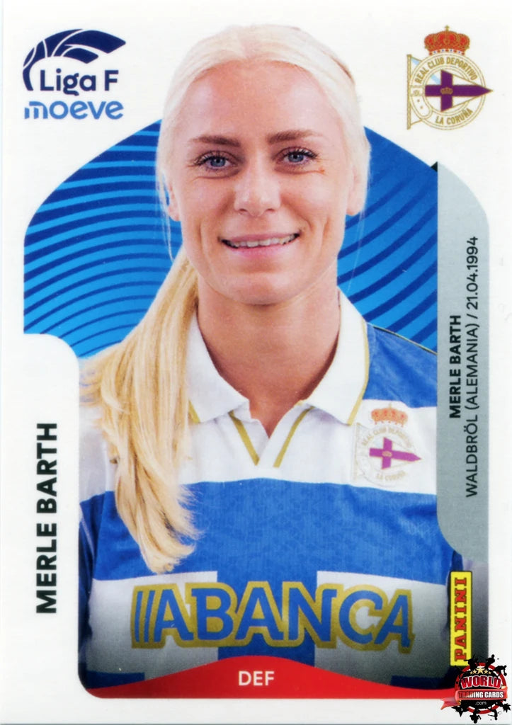 Cromo Trading Card Fútbol-Merle Barth-Deportivo Abanca-Panini Liga F Moeve 2025-2026-127-Basico
