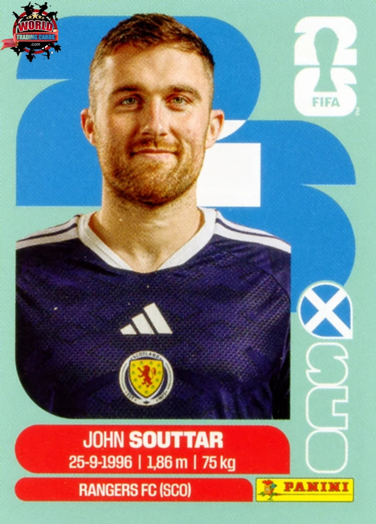 #SCO008 | Panini | Fifa World Cup Stickers | 2026 | John Souttar | Scotland | Base - International version