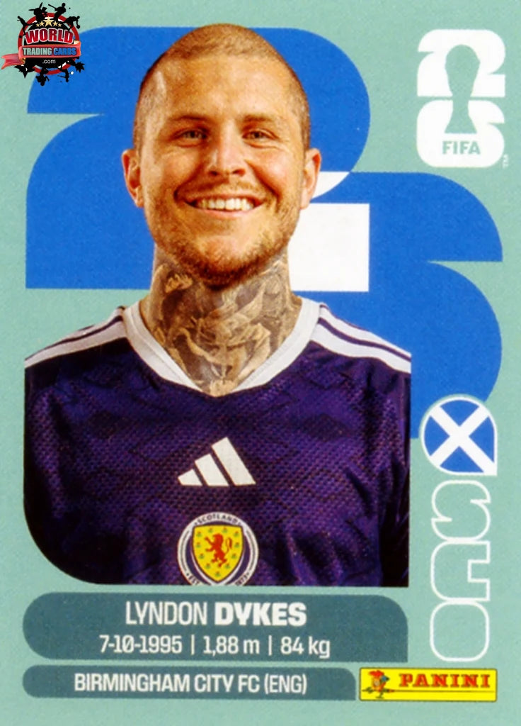 #SCO018 | Panini | Fifa World Cup Stickers | 2026 | Lyndon Dykes | Scotland | Base - International version