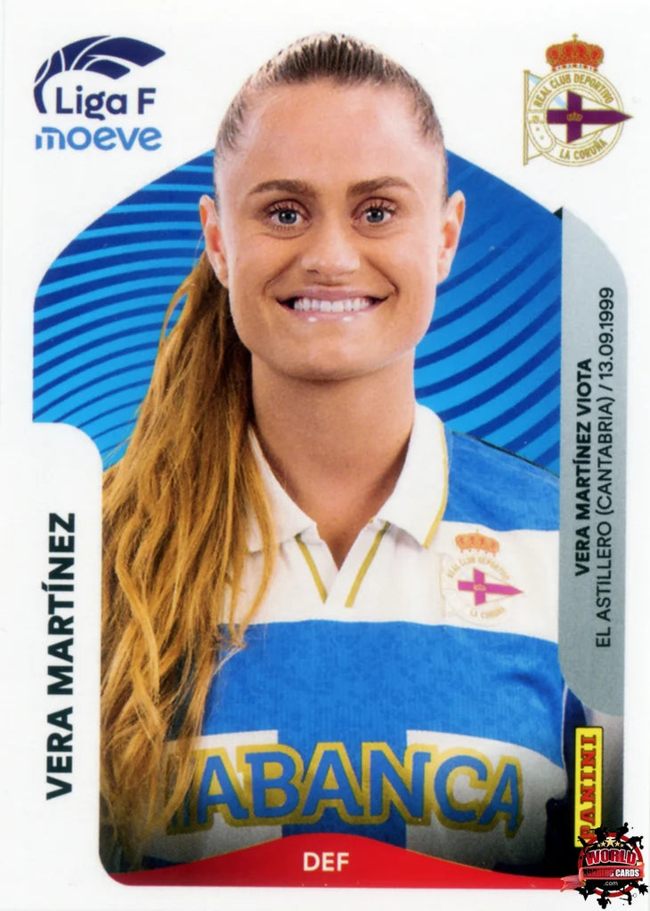 Cromo Trading Card Fútbol-Vera Martínez-Deportivo Abanca-Panini Liga F Moeve 2025-2026-130-Basico