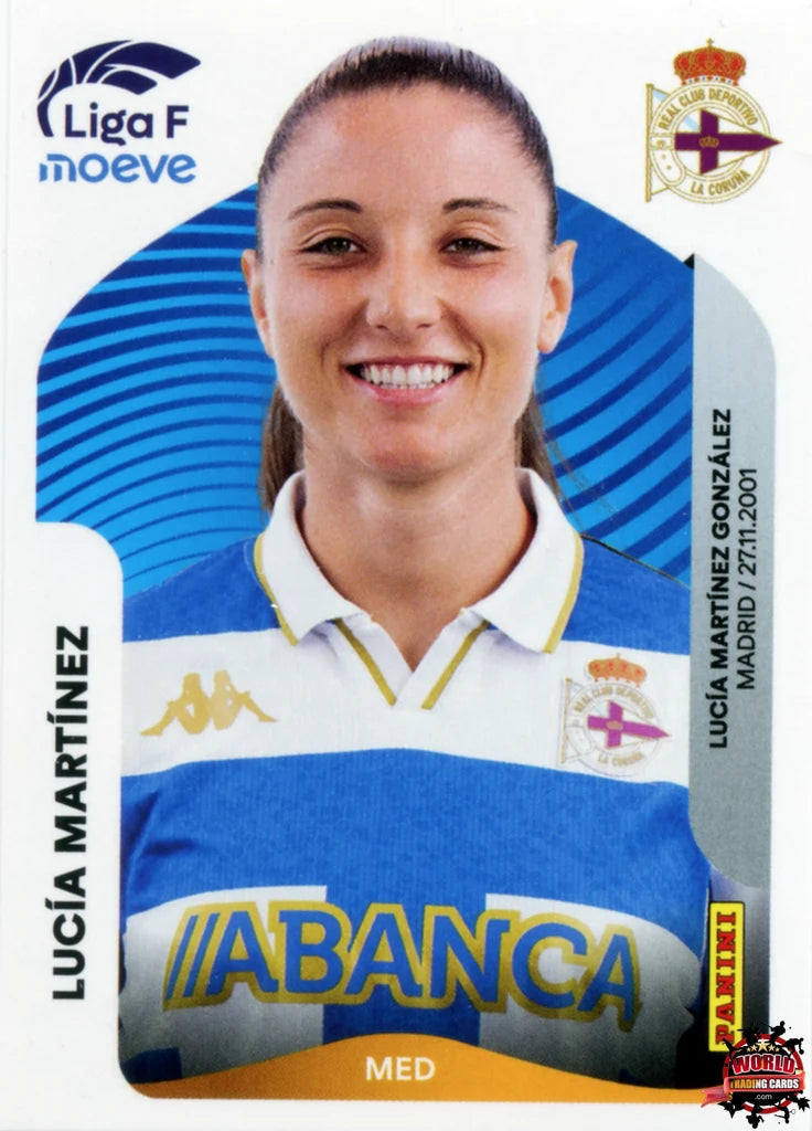 Cromo Trading Card Fútbol-Lucía Martínez-Deportivo Abanca-Panini Liga F Moeve 2025-2026-132-Basico