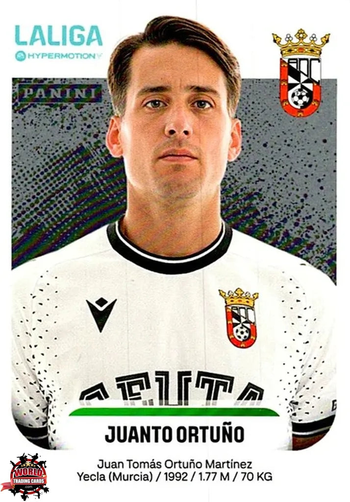 Cromo Trading Card Fútbol-Juanjo Ortuño-AD Ceuta FC-Panini La Liga HypermotionV 2025-2026-134B-Basico