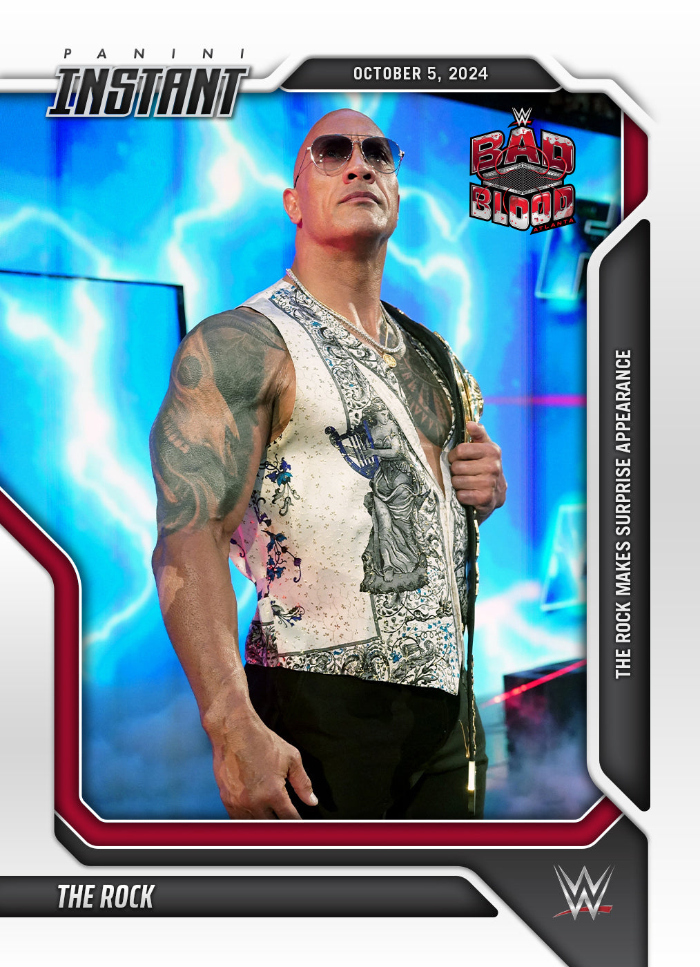 The Rock - 2024 - Panini Instant WWE - Bad Blood - #081 - World Trading Cards - WWE Card - RAW Card
