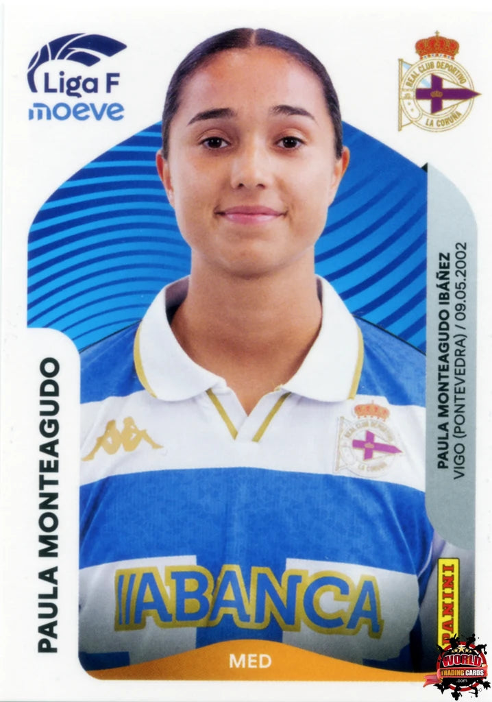 Cromo Trading Card Fútbol-Paula Monteagudo-Deportivo Abanca-Panini Liga F Moeve 2025-2026-136-Basico
