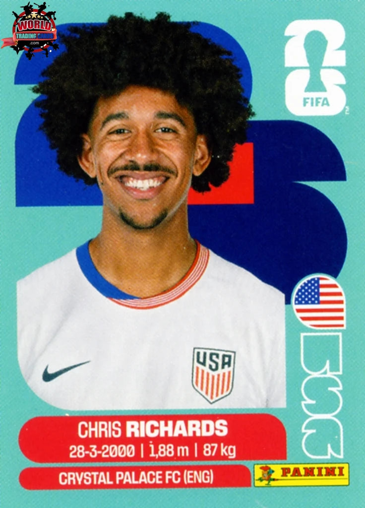 #USA003 | Panini | Fifa World Cup Stickers | 2026 | Chris Richards | USA | Base - International version