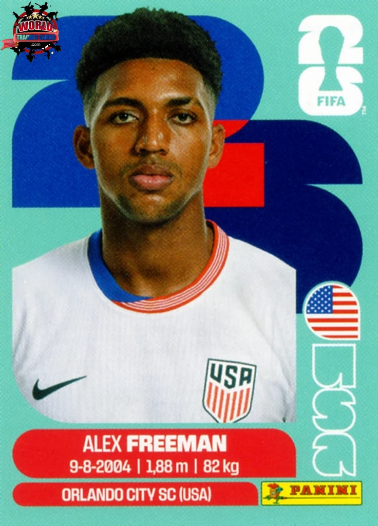 #USA006 | Panini | Fifa World Cup Stickers | 2026 | Alex Freeman | USA | Base - International version