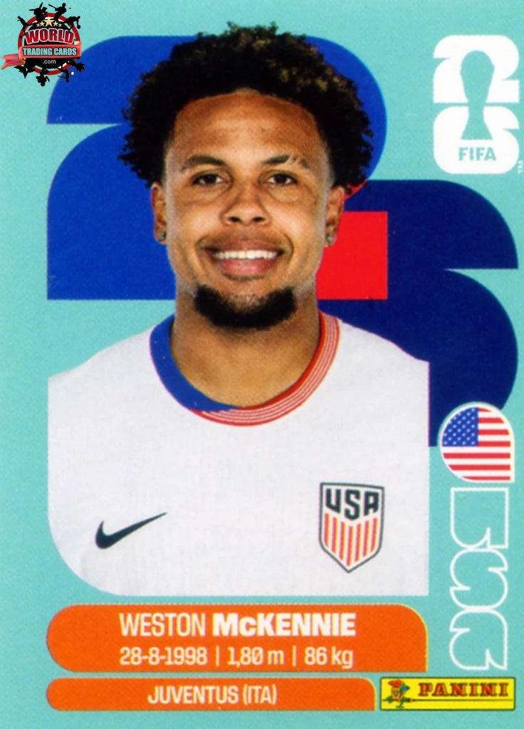 #USA010 | Panini | Fifa World Cup Stickers | 2026 | Weston McKenny | USA | Base - International version