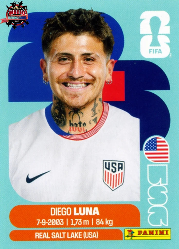 #USA014 | Panini | Fifa World Cup Stickers | 2026 | Diego Luna | USA | Base - International version