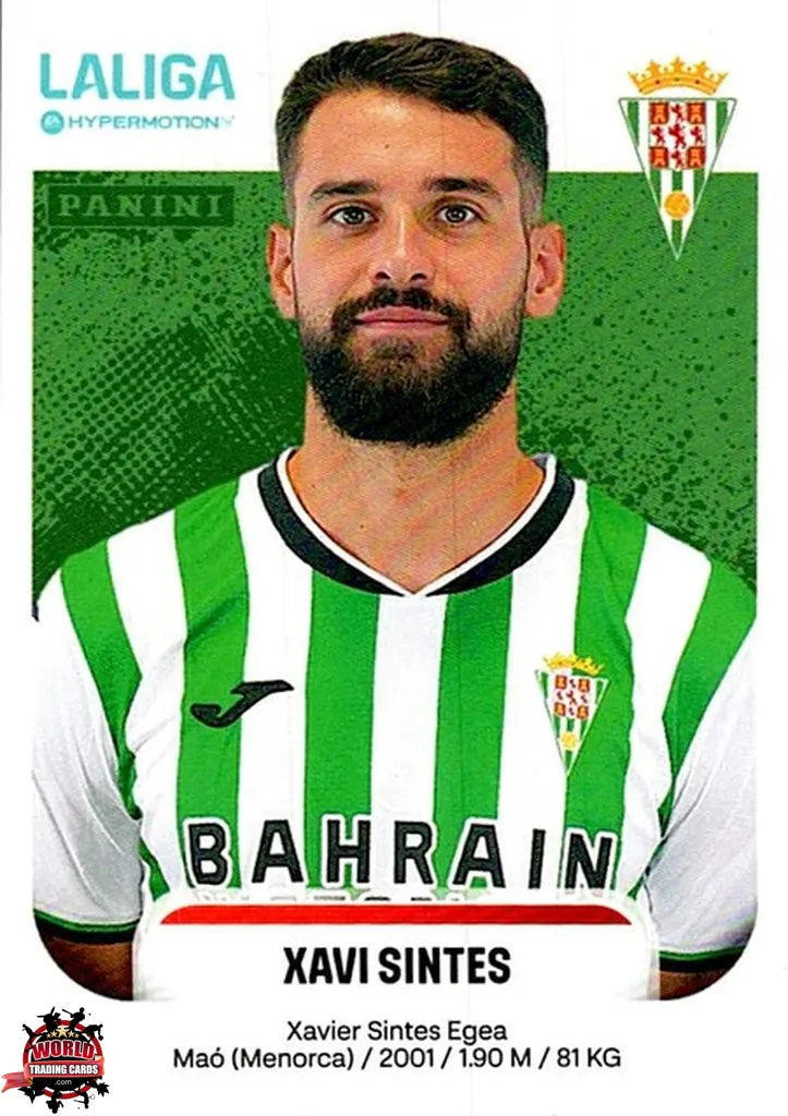 Cromo Trading Card Fútbol-Xavi Sintes-Córdoba CF-Panini La Liga HypermotionV 2025-2026-142-Basico