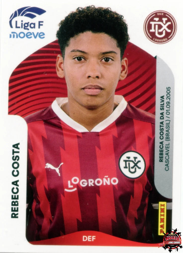 Cromo Trading Card Fútbol-Rebeca Costa-DUX Logroño-Panini Liga F Moeve 2025-2026-147-Basico