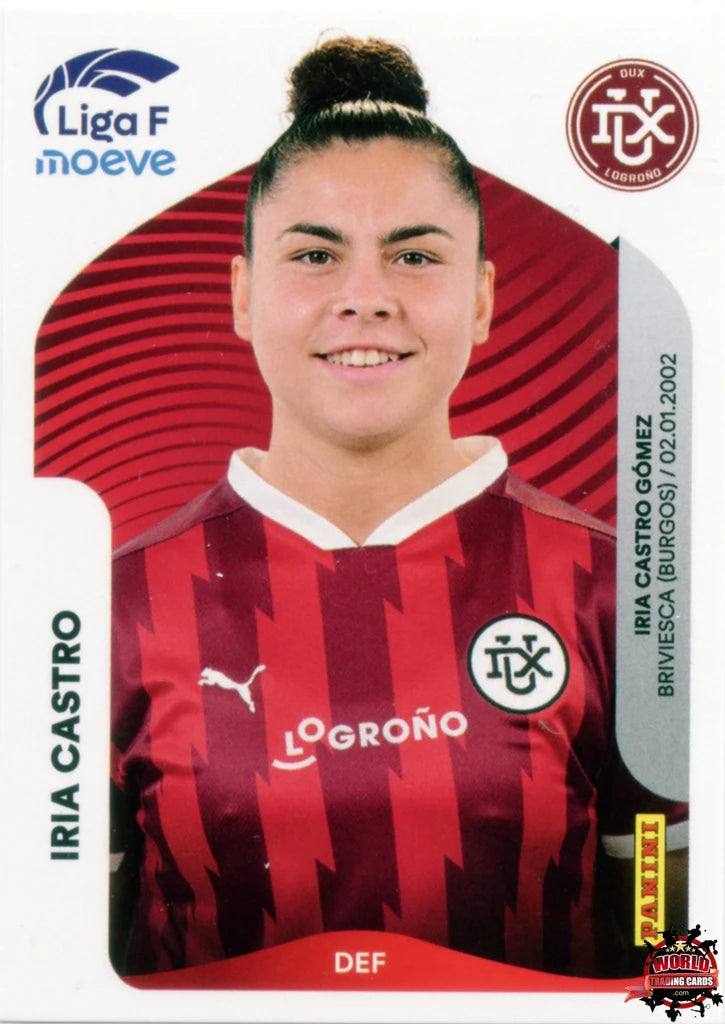 Cromo Trading Card Fútbol-Iria Castro-DUX Logroño-Panini Liga F Moeve 2025-2026-149-Basico