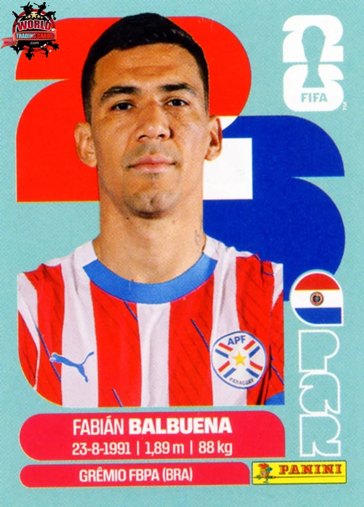 #PAR005 | Panini | Fifa World Cup Stickers | 2026 | Fabián Balbuena | Paraguay | Base - International version