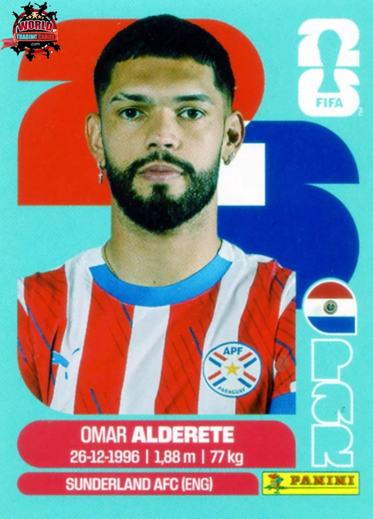 #PAR007 | Panini | Fifa World Cup Stickers | 2026 | Omar Alderete | Paraguay | Base - International version