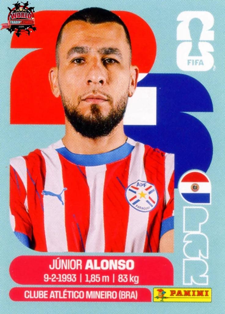 #PAR008 | Panini | Fifa World Cup Stickers | 2026 | Junior Alonso | Paraguay | Base - International version