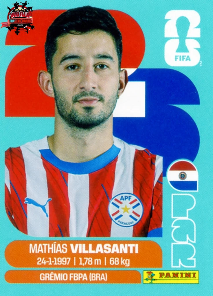 #PAR009 | Panini | Fifa World Cup Stickers | 2026 | Mathías Villasanti | Paraguay | Base - International version