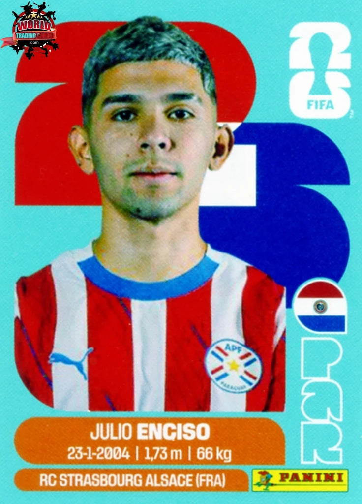 #PAR015 | Panini | Fifa World Cup Stickers | 2026 | Julio Enciso | Paraguay | Base - International version