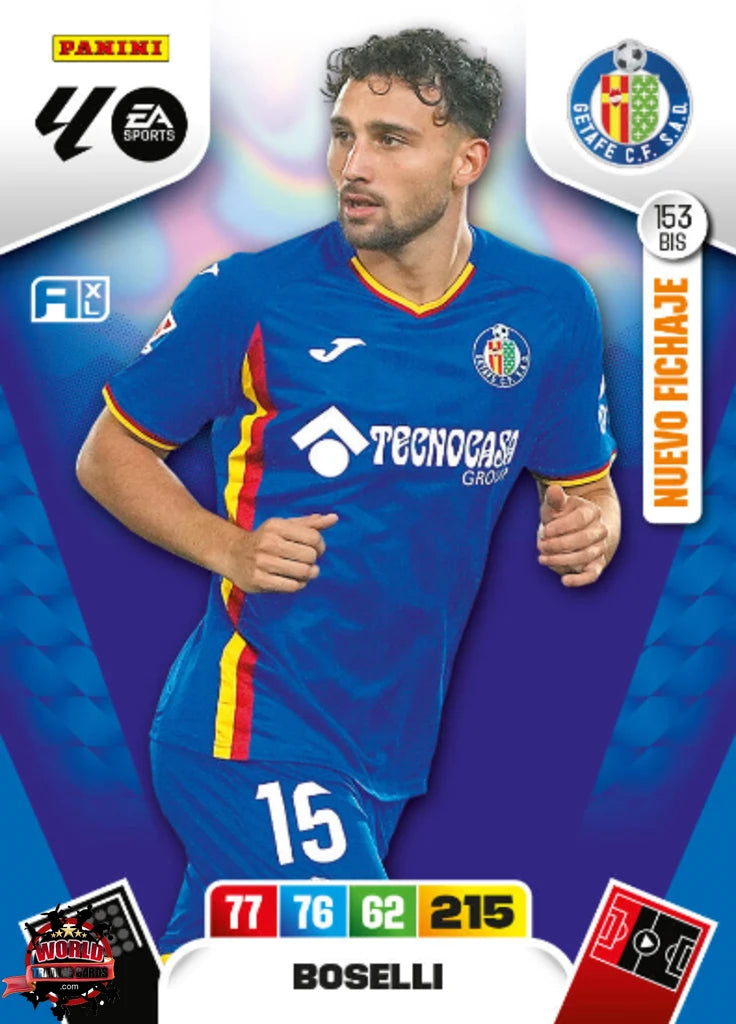 #153 Bis | Adrenalyn XL | La Liga | 2025-2026 | Boselli  | Getafe CF | Nuevo Fichaje