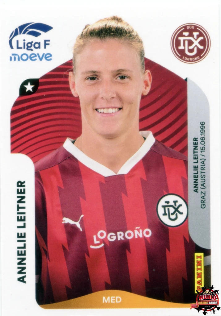 Cromo Trading Card Fútbol-Annelie Leitner-DUX Logroño-Panini Liga F Moeve 2025-2026-157-Basico