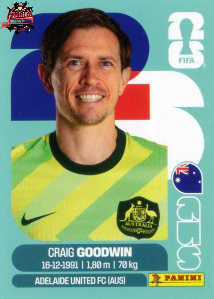 #AUS017 | Panini | Fifa World Cup Stickers | 2026 | Craig Goodwin | Australia | Base - International version