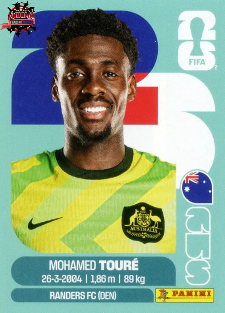 #AUS020 | Panini | Fifa World Cup Stickers | 2026 | Mohamed Touré | Australia | Base - International version