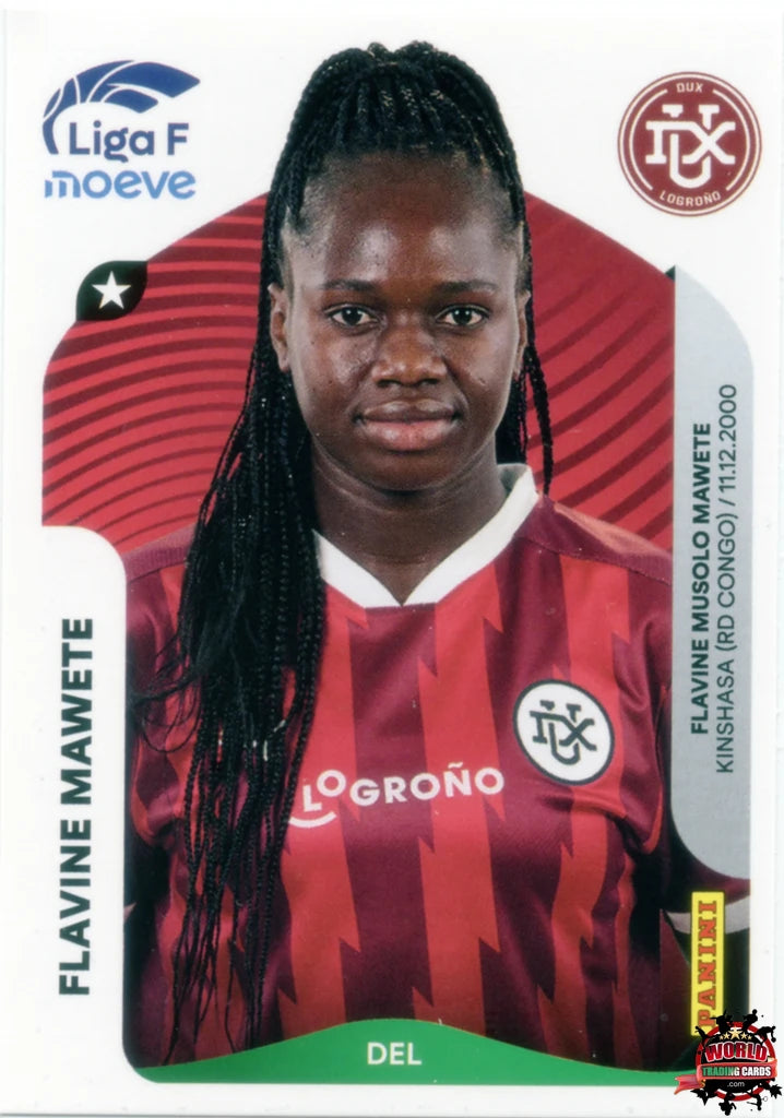 Cromo Trading Card Fútbol-Flavine Mawete-DUX Logroño-Panini Liga F Moeve 2025-2026-161-Basico