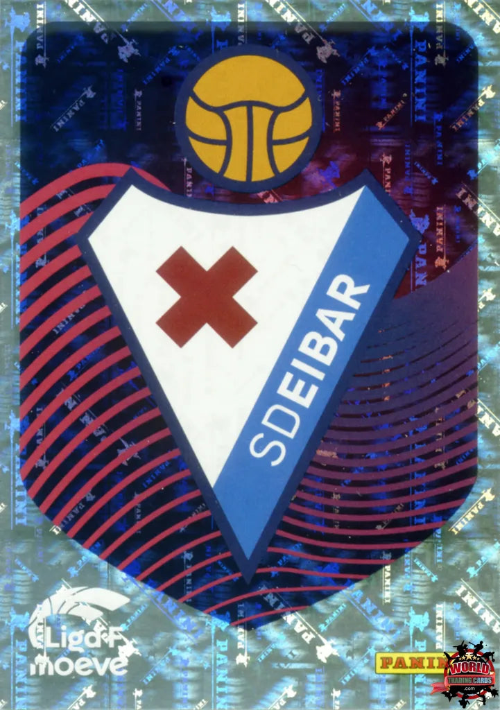 Cromo Trading Card Fútbol-Escudo SD Eibar-SD Eibar-Panini Liga F Moeve 2025-2026-162-Brillante